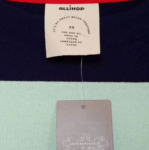 New w/tags Allihop Anthropologie Colorblock Striped Dress - Picture 6 of 12